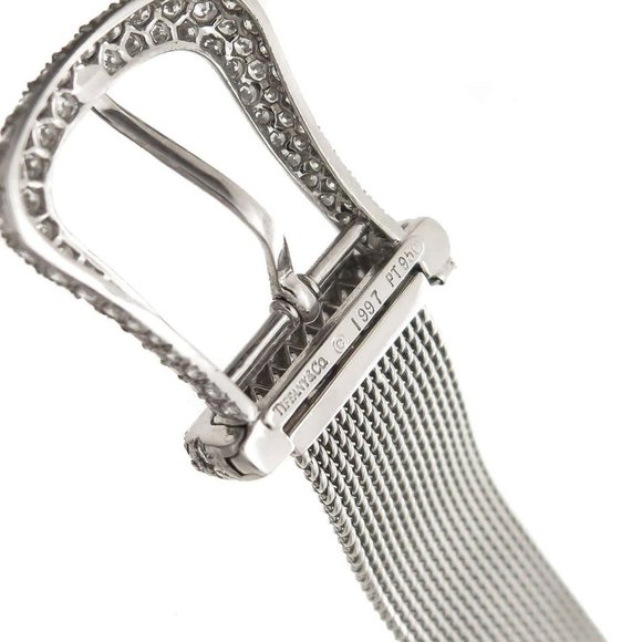 Tiffany & Co. Diamond Platinum Buckle Bracelet - Picture 8 of 9